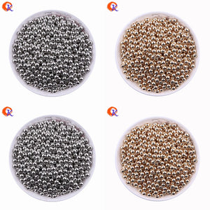 1000Pcs/Lot Rhodium Smooth Round Plastic Spacers Beads CCB Beads Jewelry Making
