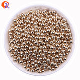1000Pcs/Lot Rhodium Smooth Round Plastic Spacers Beads CCB Beads Jewelry Making