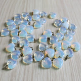 50pcs High Opal Stone Heart Pendant for DIY Jewelry Making Earring Necklace