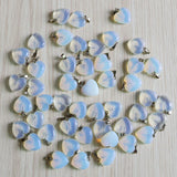 50pcs High Opal Stone Heart Pendant for DIY Jewelry Making Earring Necklace