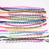 50pcs Multicolor Ethnic Cuff Bracelets Braided Friendship Jewelry