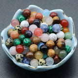 50pcs 8mm Natural Mixed Stone Round Ball Beads for Jewelry Making