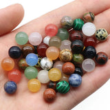 50pcs 8mm Natural Mixed Stone Round Ball Beads for Jewelry Making