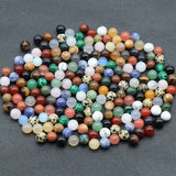 50pcs 8mm Natural Mixed Stone Round Ball Beads for Jewelry Making