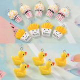 50pcs Popcorn/French fries Resin Charms for DIY Jewelry Making