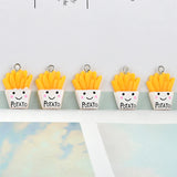 50pcs Popcorn/French fries Resin Charms for DIY Jewelry Making