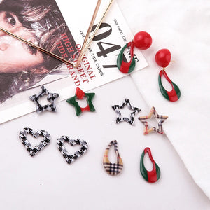 50pcs Porous Geometric Acetic Acid Charms DIY Jewelry Earrings Pendants