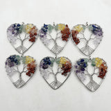 52MM Tree of Life Chakra Reiki Healing Natural Stone Pendant for Jewelry