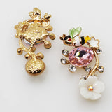 5pcs 15*30mm Silver Rhinestone Button Wedding Wine Glass Decoraation