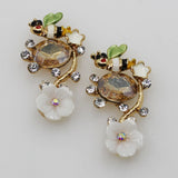 5pcs 15*30mm Silver Rhinestone Button Wedding Wine Glass Decoraation