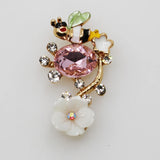 5pcs 15*30mm Silver Rhinestone Button Wedding Wine Glass Decoraation