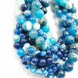 6/8/10/12/14MM Agate Stripe Bead Necklace Bracelet DIY Jewelry
