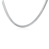 6MM Flat Snake Bone Chain Two-Piece Jewelry Set 925 Silver Parures Bijoux