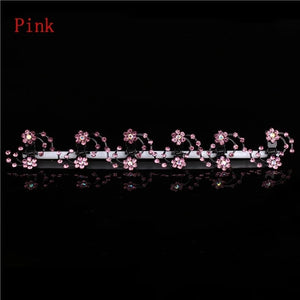 6Pcs Crystal Snowflake Hair Clips Girls Mini Hair Claw