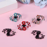 6Pcs Crystal Snowflake Hair Clips Girls Mini Hair Claw