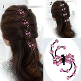6Pcs Crystal Snowflake Hair Clips Girls Mini Hair Claw