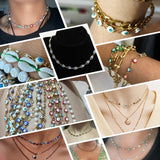6mm Stainless Steel Chain Evil Eye Beads Charm Chain