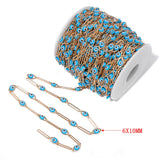 6mm Stainless Steel Chain Evil Eye Beads Charm Chain