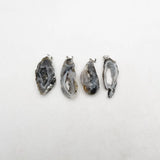 6pc Small Agates Tablets Stone Pendant Necklace