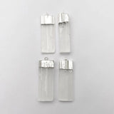 6pcs Natural Gypsum Plating Stone Pendant Necklaces Selenite Crystal