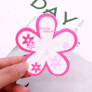 100pcs Flower Hairpin Display Cards Jewelry DIY Hair Hoop Accessories Hang Tags