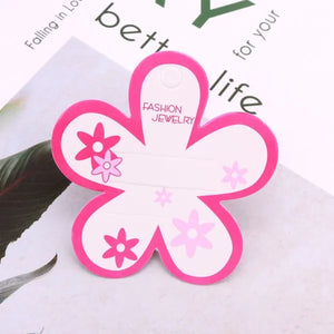 100pcs Flower Hairpin Display Cards Jewelry DIY Hair Hoop Accessories Hang Tags
