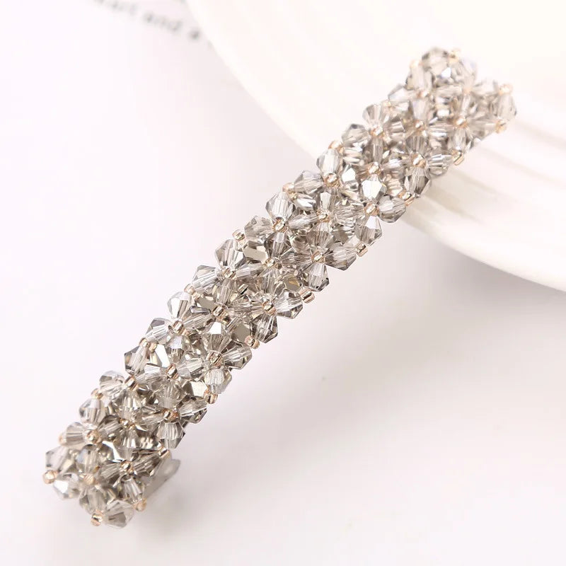 7 Colors Crystal Hair Clips Geometric Barrettes Hairpins Hairgrips