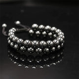 8MM Hematite Bracelet for Women Men Natural Stone Beads Bracelet