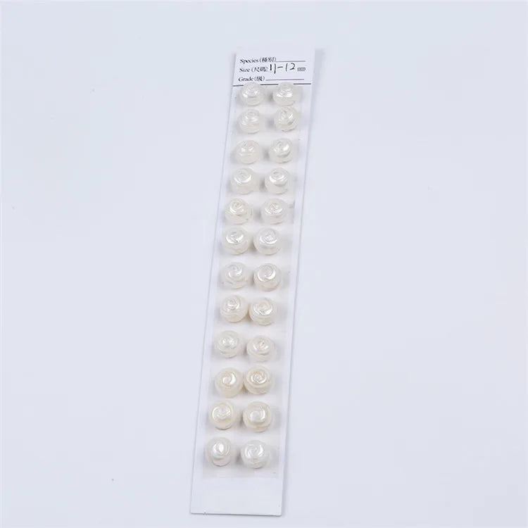 9-10mm Carved Freshwater Rose Pearl Beads for DIY Jewelry Making