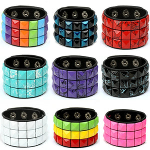 Double Belt Leather Wrist Friendship Bracelet Vintage Punk Jewel