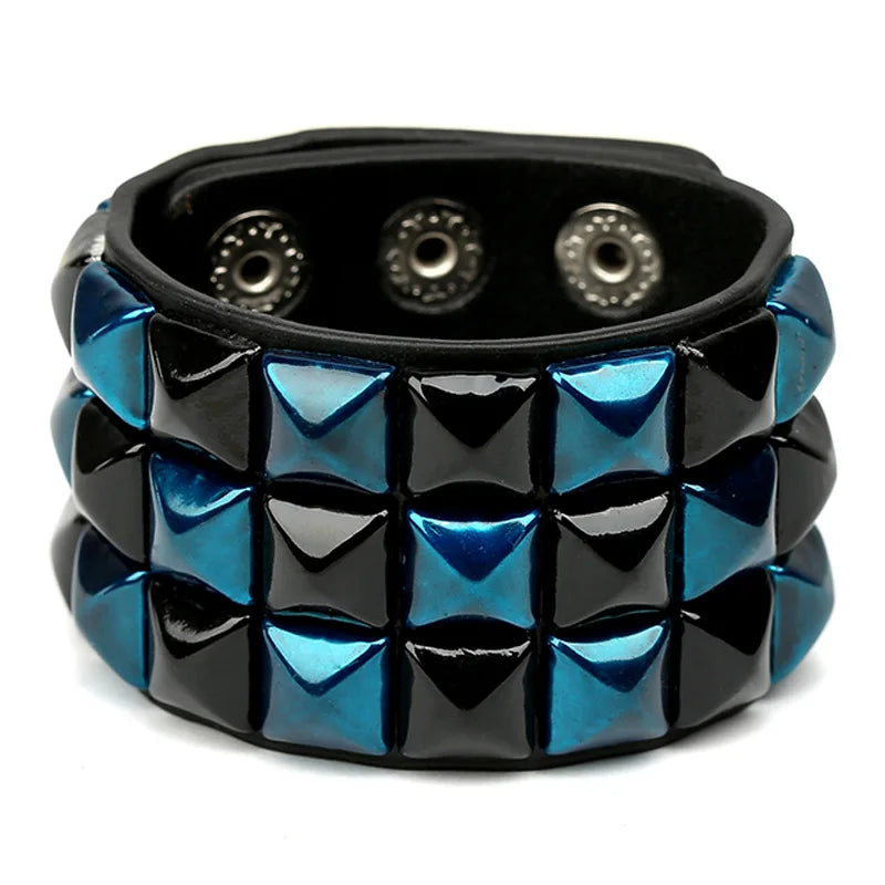 Double Belt Leather Wrist Friendship Bracelet Vintage Punk Jewel