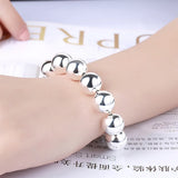 925 Silver Bracelet with 10MM Beads - Women's Jewelry Gift