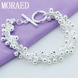 925 Silver Bracelet Heavy Grape Beads Chain Bracelet For Women