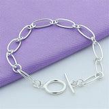 925 Silver Charms Bracelet For Women Silver Basic Chain Jewelry