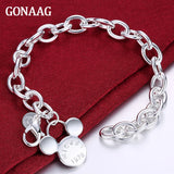 925 Silver Mickey Charm Bracelet for Women Girl