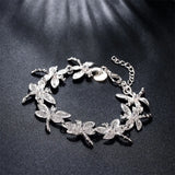 925 Silver Dragonfly Bracelet Chain Women Charm Bracelet Silver Jewelry