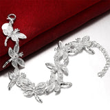 925 Silver Dragonfly Bracelet Chain Women Charm Bracelet Silver Jewelry