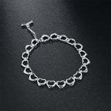 925 Silver Heart Bracelet For Women Chain Bracelets