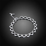 925 Silver Heart Bracelet For Women Chain Bracelets