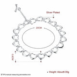 925 Silver Heart Bracelet For Women Chain Bracelets