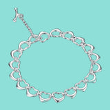 925 Silver Heart Bracelet For Women Chain Bracelets
