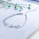 925 Silver Heart Shape Zircon Bracelet for Women