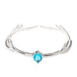 925 Silver Water Drop Sapphire Elk Bracelet Women Wedding Party