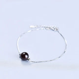 925 Silver Bracelet with Created Crystal Gemstone for Party