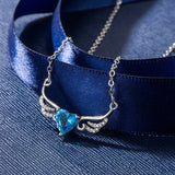 925 Silver Sapphire Zircon Necklace Pendant