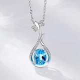 925 Silver Necklace with Zircon Gemstone for Women