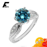 925 Silver Topaz Gemstone Women's Ring for Wedding Party