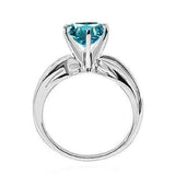 925 Silver Topaz Gemstone Women's Ring for Wedding Party