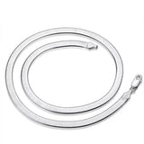 925 Silver 4mm Blade Necklace Snake Bone Chain Jewelry Gift