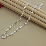 925 Silver Water Drop Necklace Charm Jewelry Wedding
